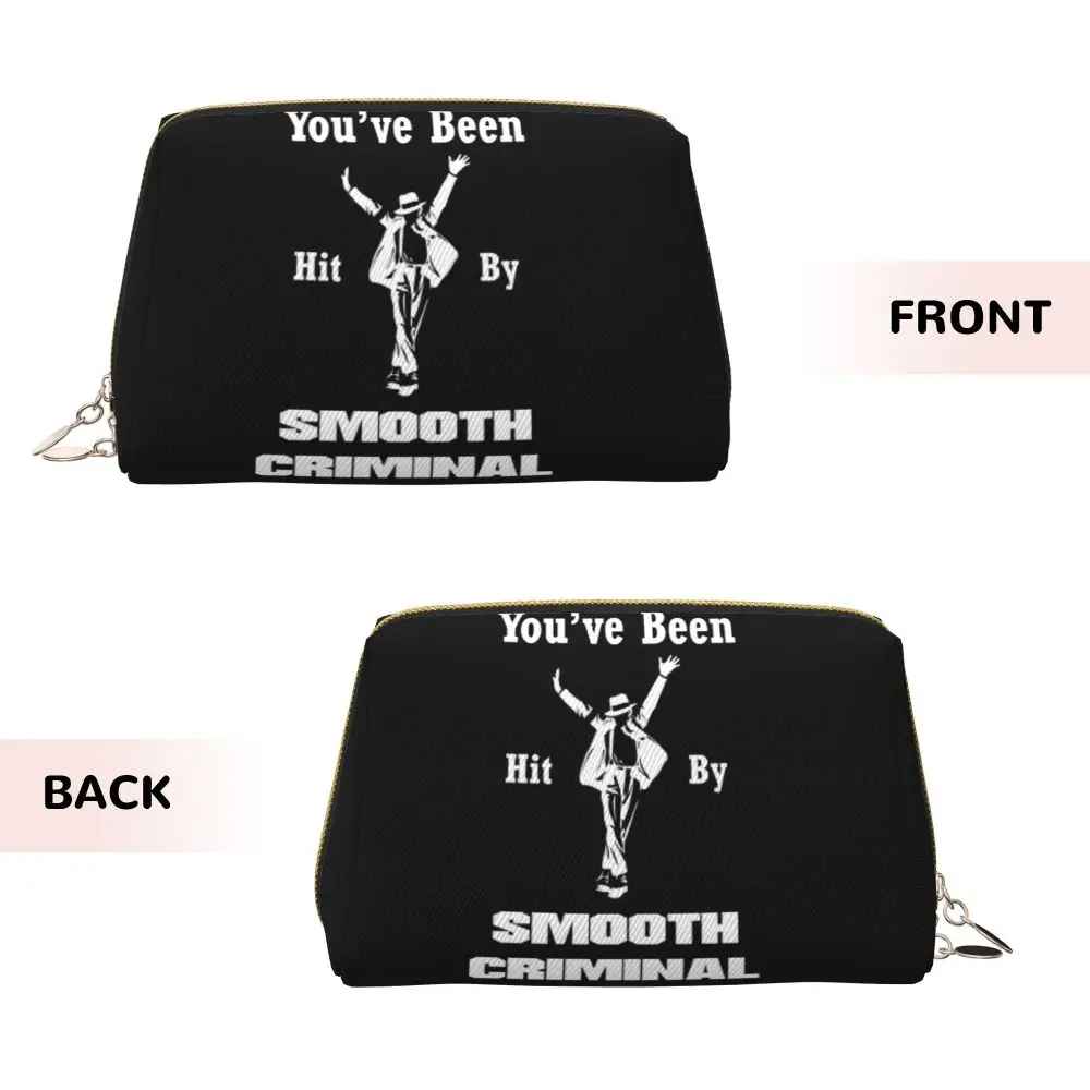 Vintage MJ Smooth Criminal Michael Jackson Women Cosmetic Bags Travel Makeup Organizer Pouch Toiletry Storage Dopp Kit Box