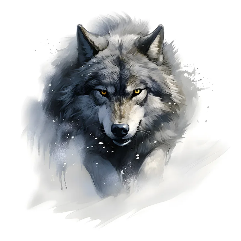 Snowy Wolf Wall Sticker Water-proof & UV-resistant Decal for Wall Bathroom Cabinet Door Toilet Lid Car Laptop wall stickers,toilet stickers