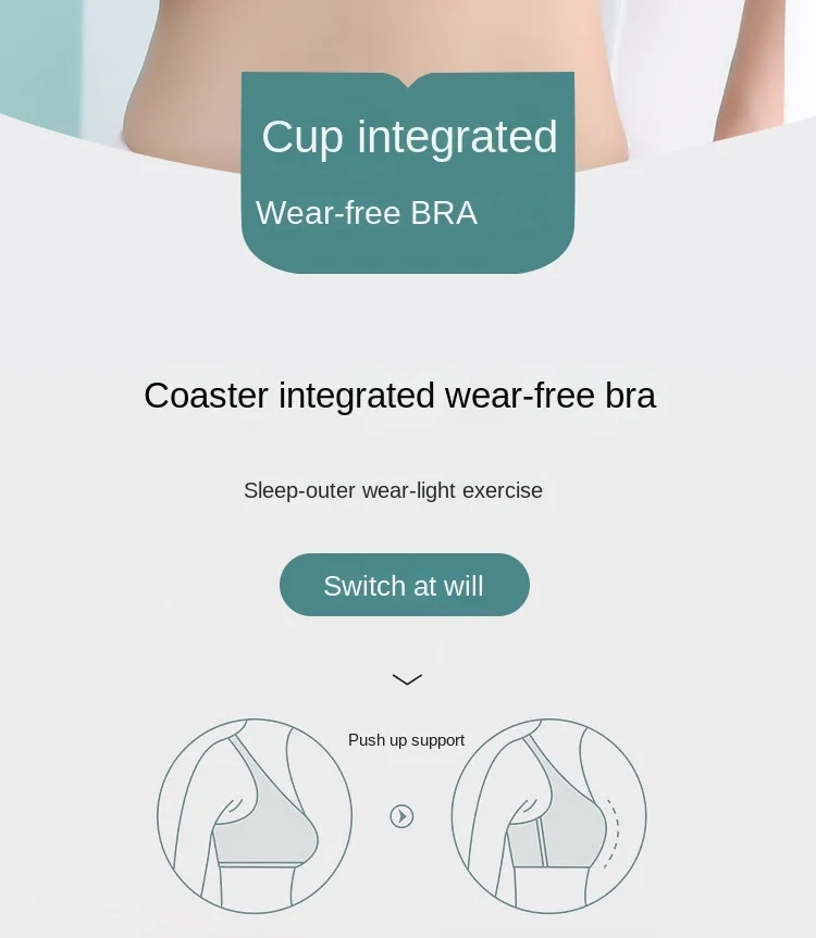 Description Picture 3 of itemWomen's Sexy Solid Color Tube Top Seamless Sports Tank Top Wireless Underwear Padded Bra Bralette Vest Deep Camisole PerfectYoga
