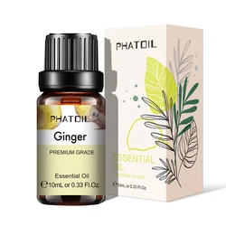 PHATOIL Aromatic Blend Essential Oil - Eucalyptus, Rose, Lemon, Bergamot, Vanilla, Peppermint (10ml) - 10ml (Ginger)