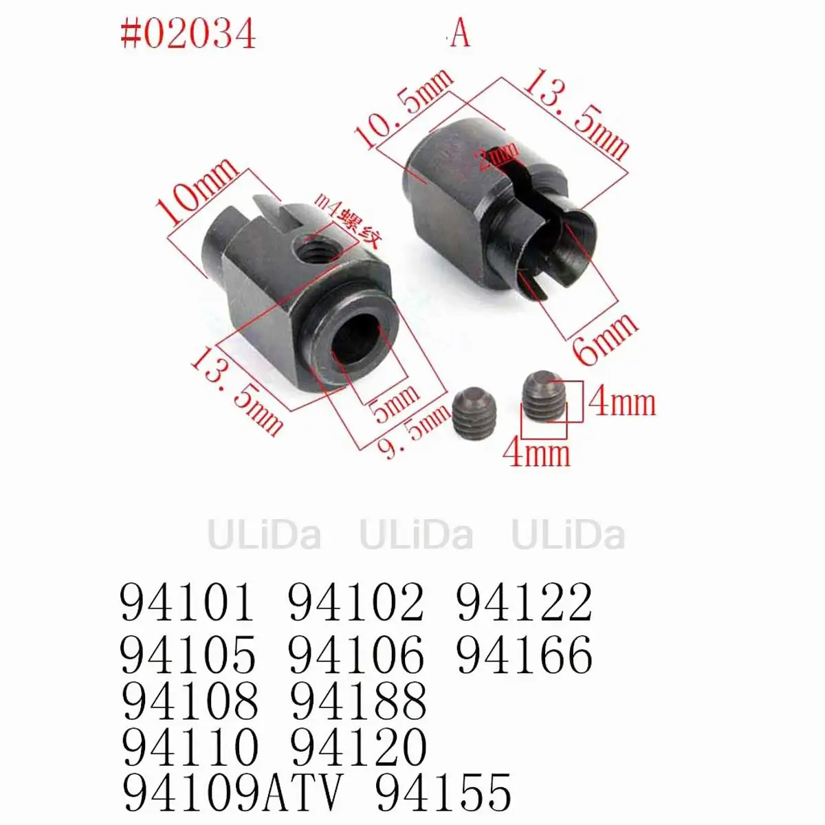 Pneus de Rechange pour Voiture RC - Lot de 2 - 08064 Noir