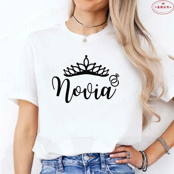 Spanish Crown Graphic Tees Women Bachelorette & Wedding Party Tops Bridal Party Team Bride Tribe Casual Short Sleeve T-Shirts 3