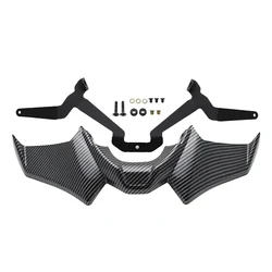 Sport Downforce Naked Front Spoilers Aerodynamic Wing Deflector for Motorcycles (Carbon Fiber Look)