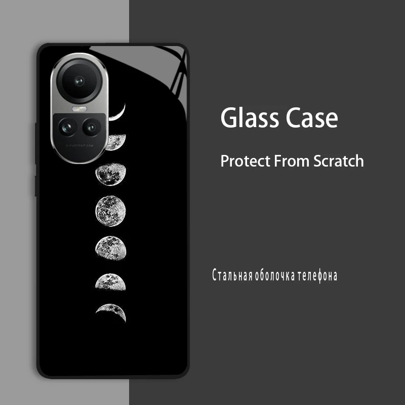 Enhanced Protective Tempered Glass Case Cover with Hard Coque Bumper