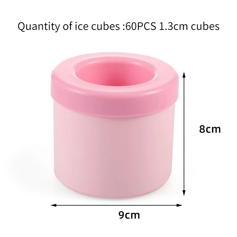 Silicone Ice Cube Mold Round Ice Bucket Summer Homemade DIY Refrigerator Freeze Maker 60 Grids Mold Barware Tools