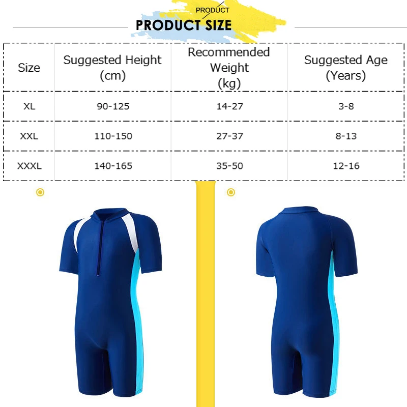One Piece Swimsuit Children Swimsuits Children Swimsuit Kids Boy Girls Swimsuit Short Sleeve Zip