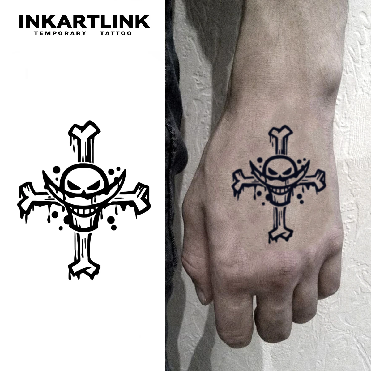 Whitebeard Pirates temporary tattoo sticker, waterproof magic tattoo, lasts  to 15 days fake tattoo, semi permanent tattoo - AliExpress, image size:1200x1200