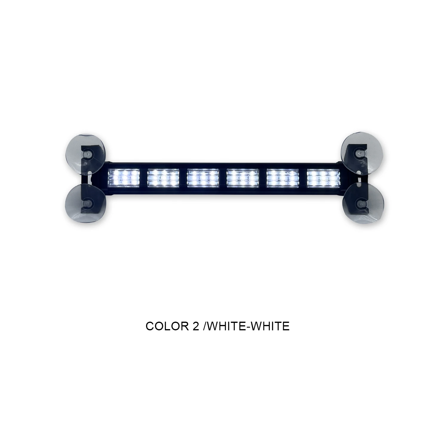 30CM LED Light Bar - 19 Flash Mode Amber White Emergency Strobe Light Strip 12V-24V Car Plug Power Mode for Motor Vehicles