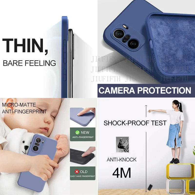Original Square Liquid Silicone Soft Cover For Xiaomi Poco F3 Case Little Pocof3 F 3 Xiomi pocof3pro phone cases Coque Carcase - Image 5