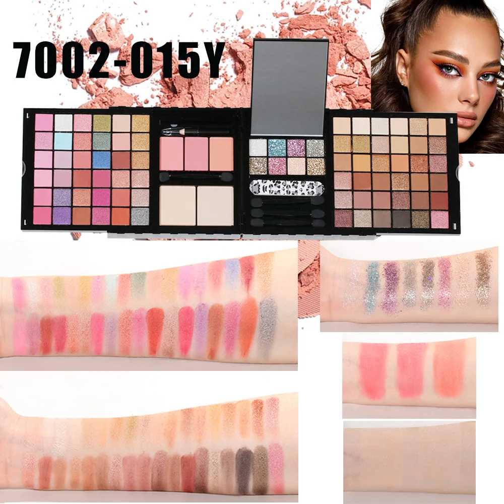 Halloween Multi-function Makeup Kit Full Set Box Eyeshadow Powder Blush Lips Makeup for Women Beginner Travel Portable Palette