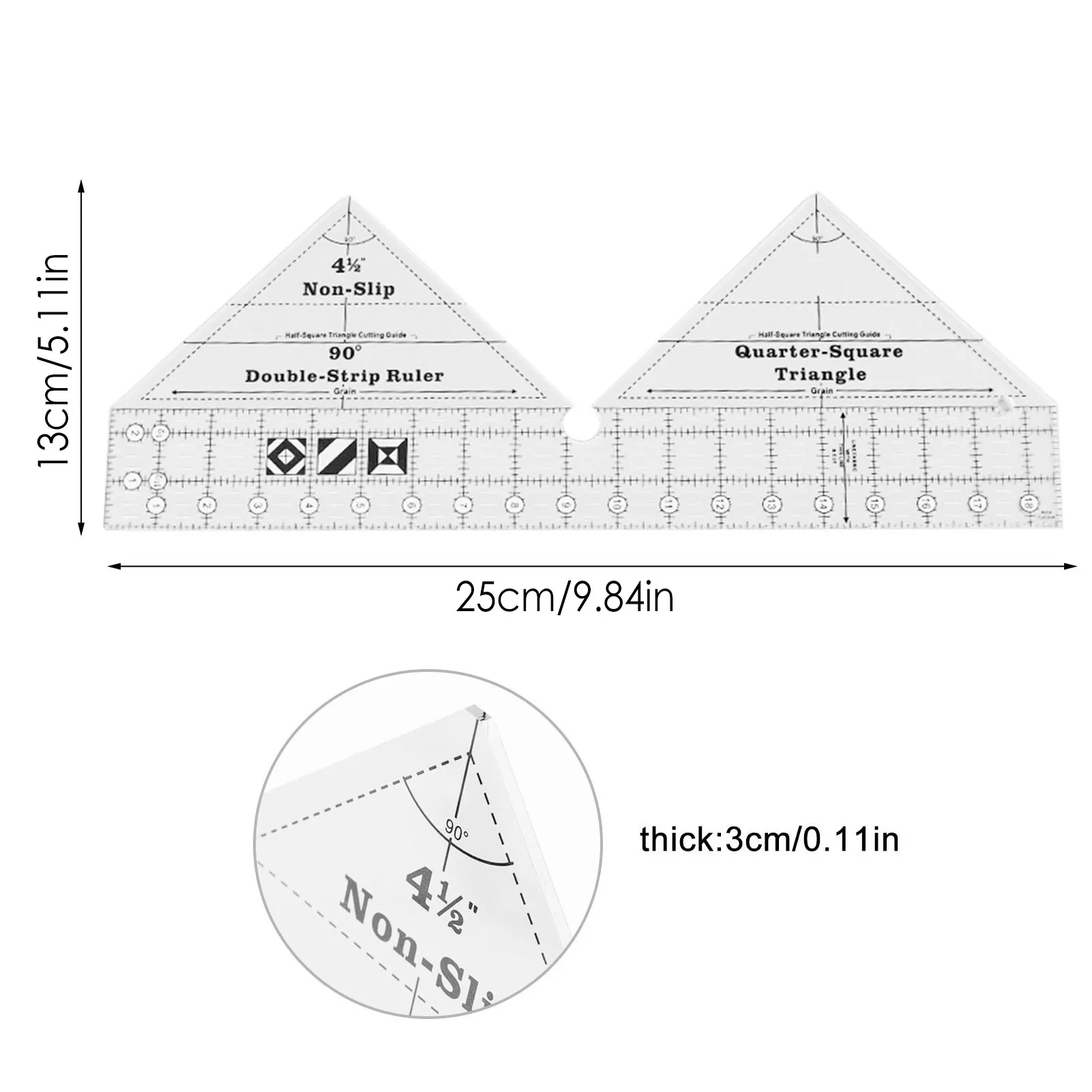 Rulers DIY Tools High Grade Transparent Acrylic Rulers Patchwork