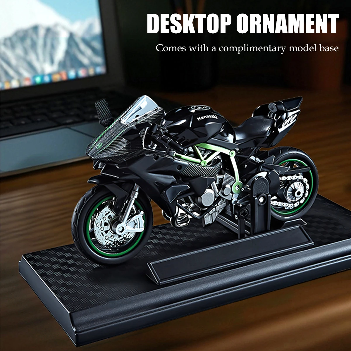 Model Diecast Motocycle Toys Ornament, 1:18/1:36 Car Rotating Rubber Rires Desktop Ornament Gifts - 6