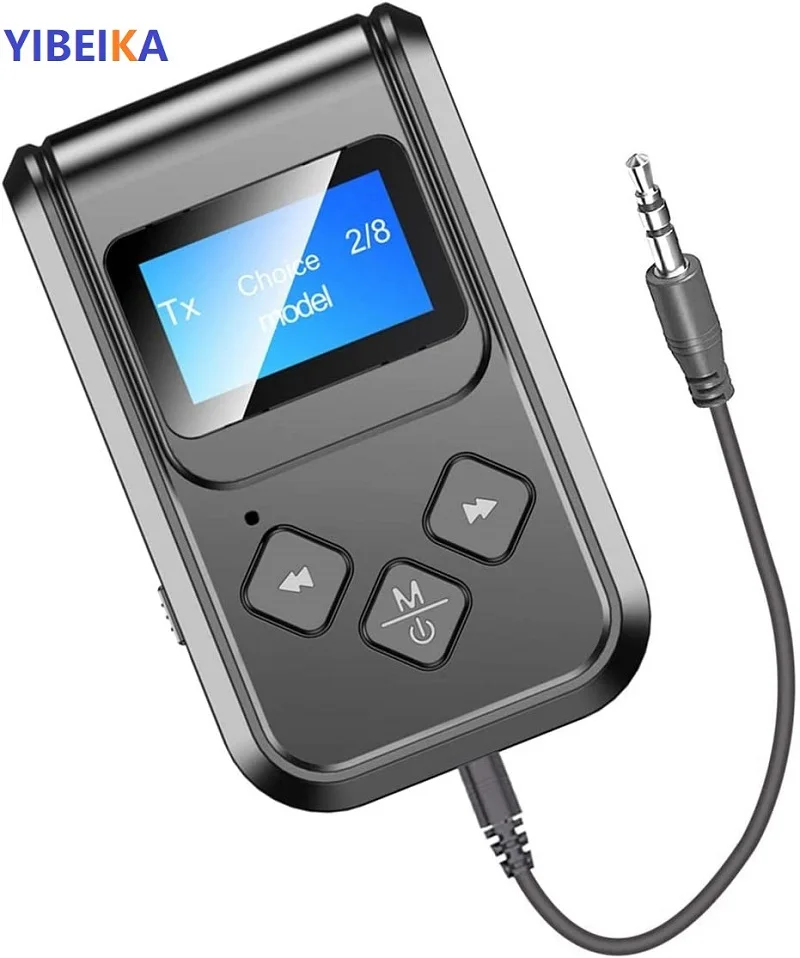 

New Bluetooth Adapter LED Wireless Audio Bluetooth 5.0 Transmitter Receiver for PC TV Auto 3.5mm AUX Music Bluetooth receiver