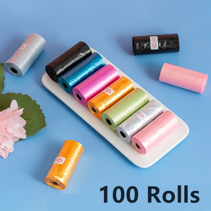 Dog Poop Bags 10/50/100 Rolls Random Color Biodegradable Pet Supplies Dog Poop Bags For Waste Refuse Cleanup Puppy Cat Pooper Scooper Bag pet supplies pet accessories