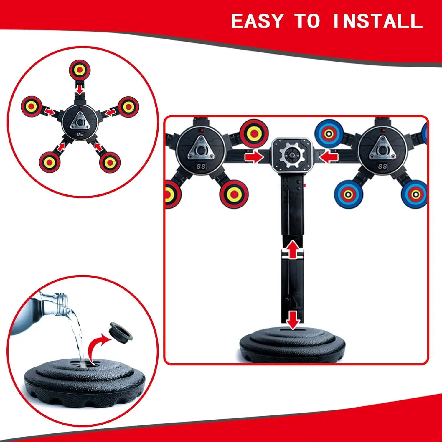 Electronic Rotating Moving Shooting Target Auto Reset Digital