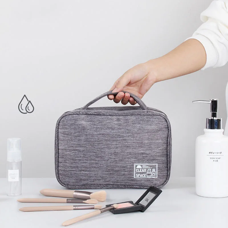 1pc Multi-Functional Travel Makeup Bag For Women Foldable Toiletry Bag Dry Wet Separation  Cosmetic Washing Storage Bag Girls 2