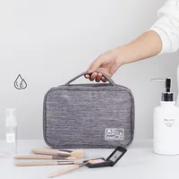 1pc Multi-Functional Travel Makeup Bag For Women Foldable Toiletry Bag Dry Wet Separation  Cosmetic Washing Storage Bag Girls 2