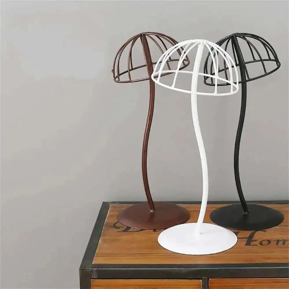 Hat Display Stand Cap Storage Rack Metal Bucket Hat Straw Sunhat Wig Hairpiece Display Holder Rack