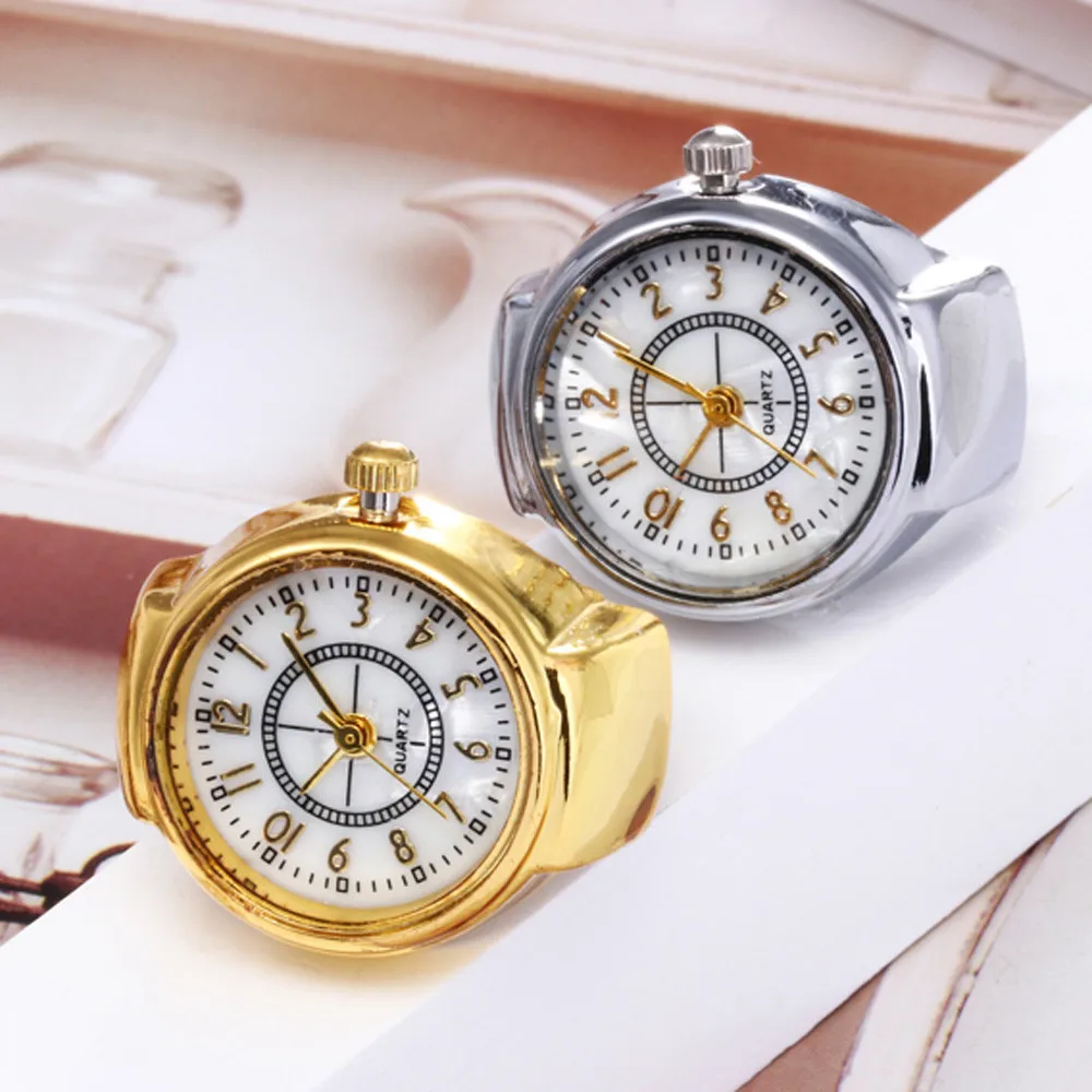 

Dial Quartz Analog Watch Creative Steel Cool Elastic Quartz Finger Ring Watch Luxury Wrist Watch Man Clock Men's Wrist Watch