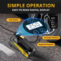Pompe à Air de voiture Portable filaire améliorée 12V 150PSI pompe de gonflage de pneu électrique moto vélo balle lumière LED compresseur d'air de voiture 5