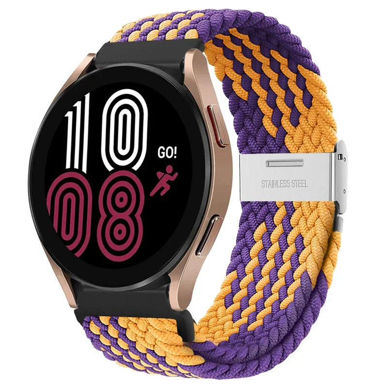 Braided Elastic Nylon Band - 20mm/22mm - Multi-Functional Smartwatch Bracelet