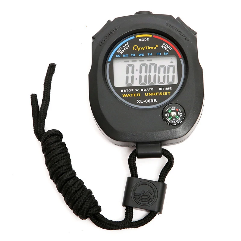 NEW Digital Stopwatch XL-013 Chronograph with Wristband Alarm AM PM 24H Clock Watch for Runner Sport 3