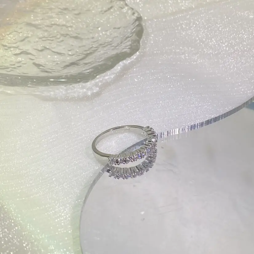 

100% 925 Sterling Silver Diamond Ring Females Anillos De Silver 925 Jewelry Origin Diamond Jewelry Gemstone Anel for Women