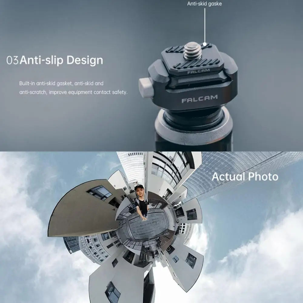 F22 Insta360 Action Camera Quick Release Kit 2564 Built-in 1/4 Threaded Hole Ada