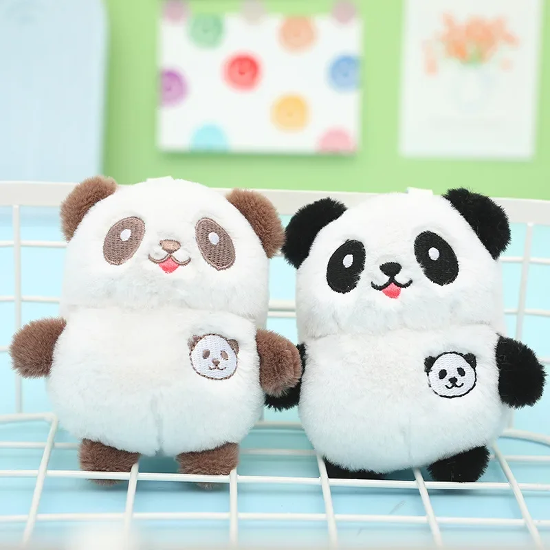 

2024 New Creative Cute Smiling Panda Plush Key Chain Bag Pendant Kawaii Stuffed Animals Plushes Exclusive Design Gifts Kids Girl