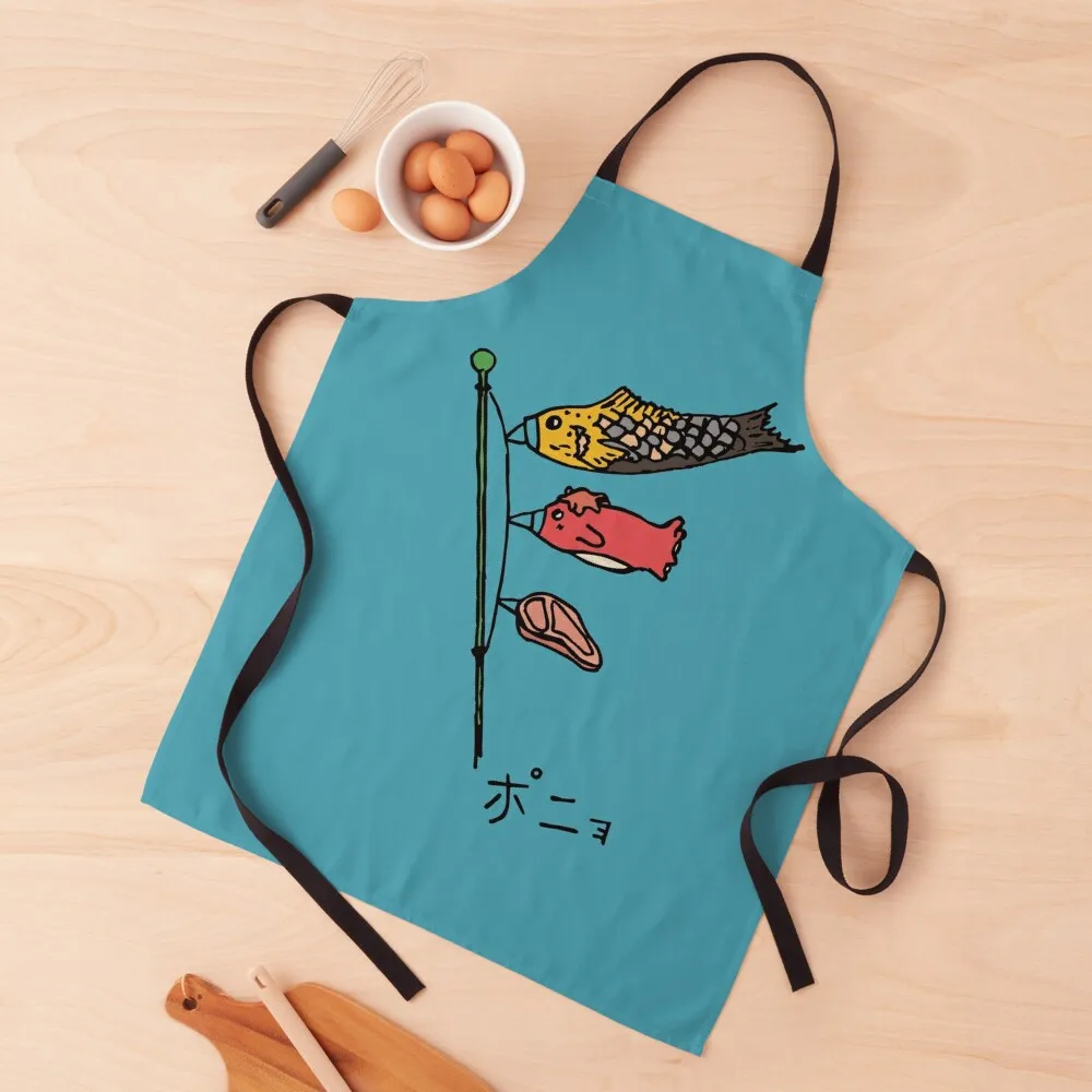 Bandiera Giapponese Koinobori Ispirata Al Grembiule Ponyo Cucine Donna Per Donna Con Grembiule Tascabile