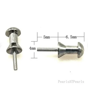 Wholesale 4x11.5mm Stainless Steel Screw Pin Post Bracelet Plug Kit for Rubber Silicone Band