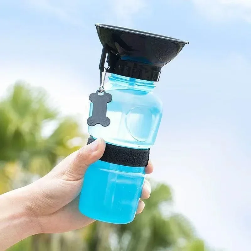 500ml Portable Dog Water Bottle – Travel Bowl
