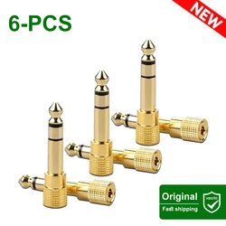 Premium Audio Adapter Set - 3.5mm to 6.35mm Converters for Headphones and Audio Equipment (6 - PCS - NEW)