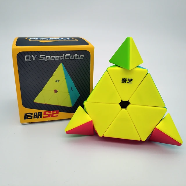 QiYi QiMing S2 Pyramid 3x3 Magic Cube Professional Cubos magicos Kid Toys High Speed Cube Puzzle Toy 1