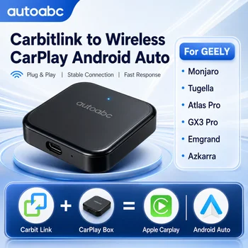 AUTOABC Carbitlink per CarPlay Wireless e Android Auto per Geely Tugella Emgrand Monjaro Atlas Pro Azkarra 2022-2024