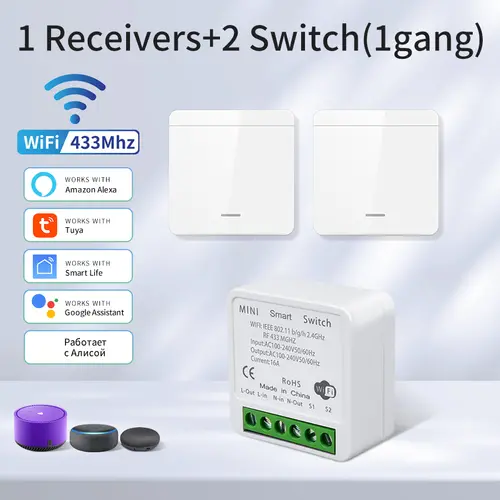 Tuya Smart WiFi Switch For Lighting RF 433MHz Wireless Switch Smart Life APP Voice Control Work With Alexa Google Home Alice - Image 11