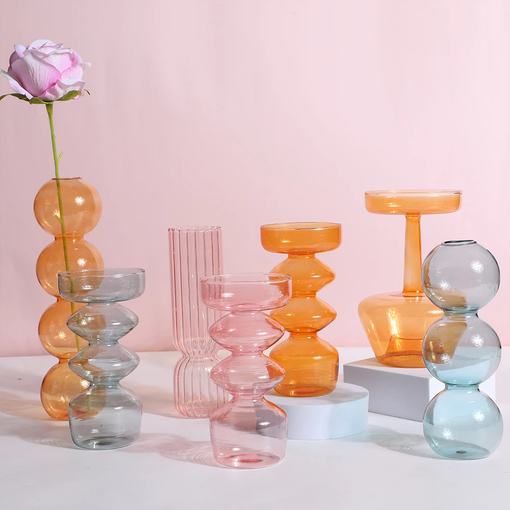 Ins Crystal Ball Bubble Glass Vase Flower Arrangement Hydroponics Ball Glass Art Flower Ware