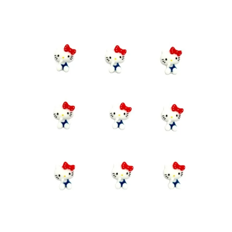 50개/팩 미니 레드 보우 KT 네일 참 - 귀여운 레진 네일 아트, 사랑스러운 프레스온 네일 장식 DIY 카와이 매니큐어용
