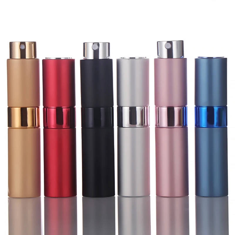 3/5/10pcs 8ml Metal Aluminum Refillable Perfume Bottle Cosmetic Mini Spray Bottle Portable Empty Atomizer Bottle for Travel