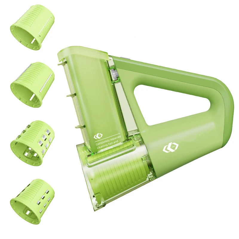 LMETJMA Electric Cheese Grater Portable Salad Maker With 4 Different Shapes of Blades 40W Electric Rotary Slicer Shredder JT363