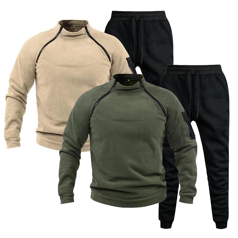 Men's Sets Hoodies+Pants Autumn Round Neck Sweatshirt Sweatpants Fashion Slim Fit Men Set Hoodie Pant Hip Hop Clothes