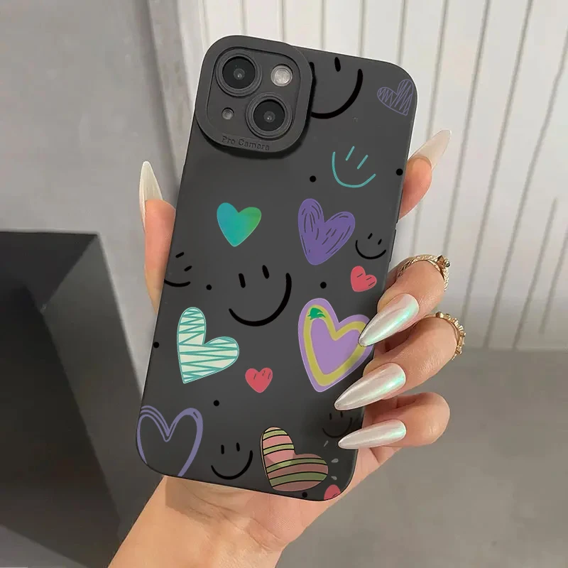 Love Happy Face Smile Protective Phone Case Cover