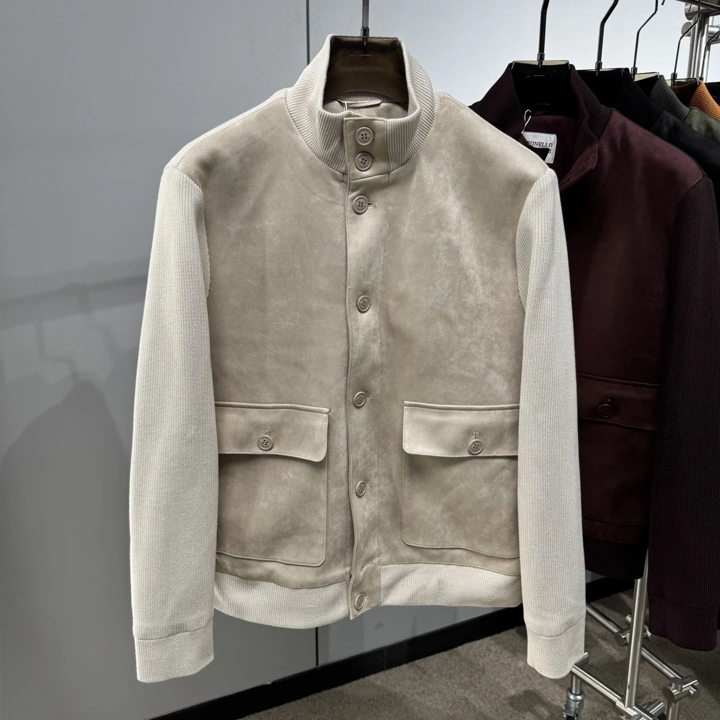 BC Italy Casual Knitted Splicing Down Jacket - Image 2