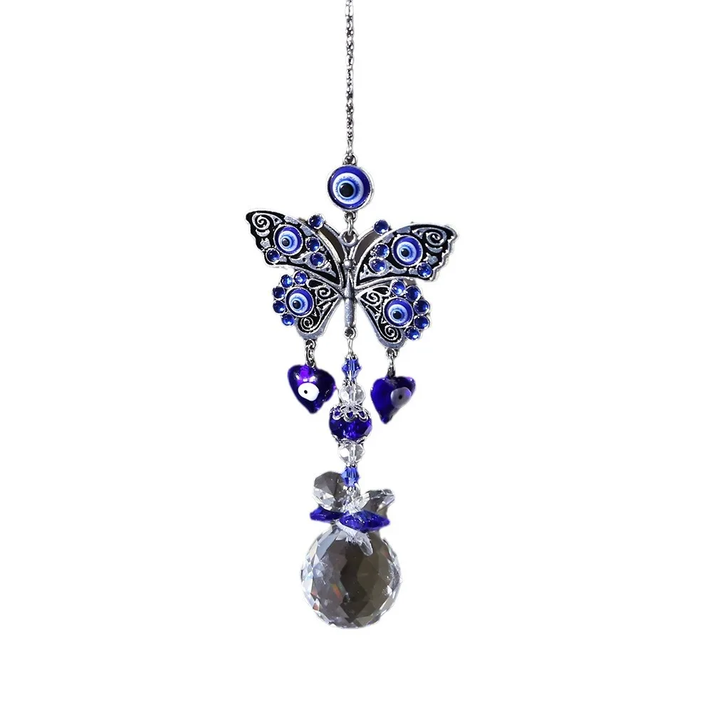 Butterfly Devil's Eye Crystal Pendant Family Outdoor Garden Decoration