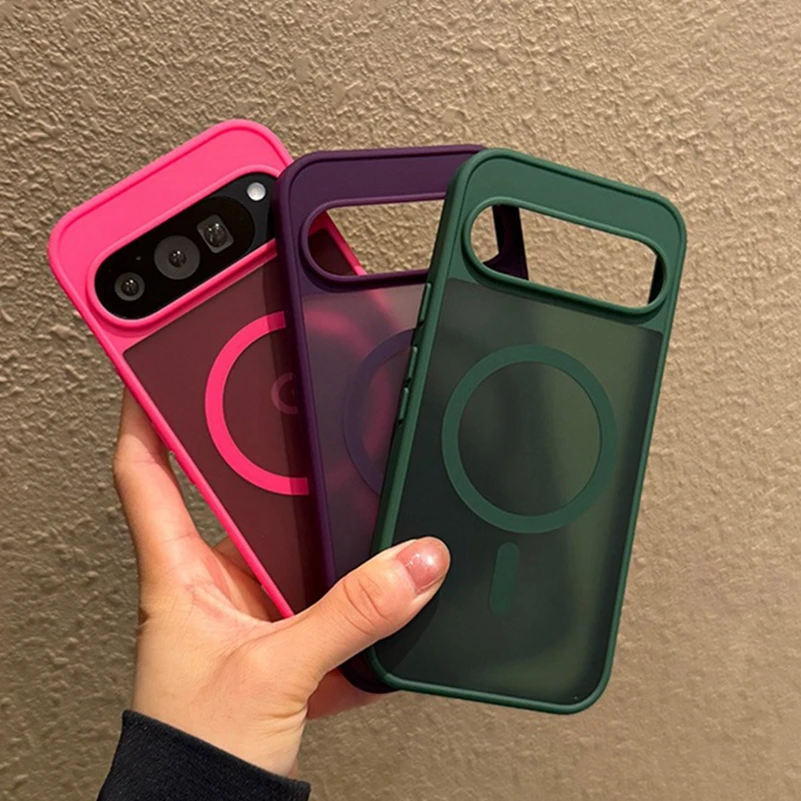 Luxury Translucent Matte Magnetic Case For Google Pixel 10 ProXL 9Pro XL 10Pro 10 9A Wireless Charging Candy Color Slim Cover 2