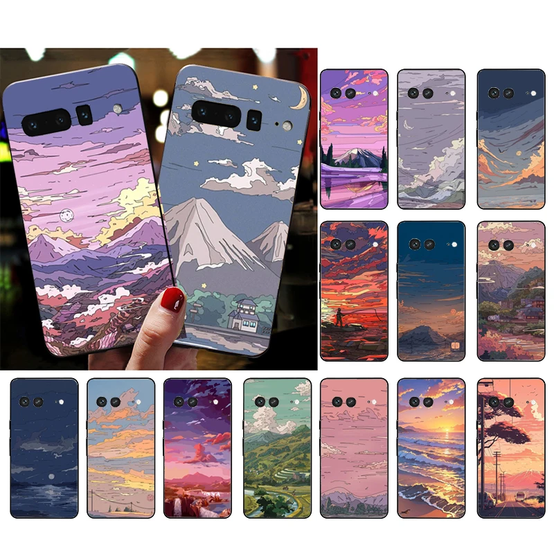 

Anime Scenery Sky Landscape Phone Case For Google Pixel 8 7 Pro 7A 7 6A 6 Pro 5A 4A 3A Pixel 4 XL Pixel 5 6 4 3 3A XL