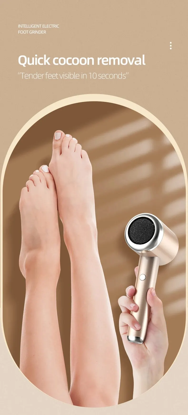 Râpe électrique pour pieds avec affichage de charge_voghion.com