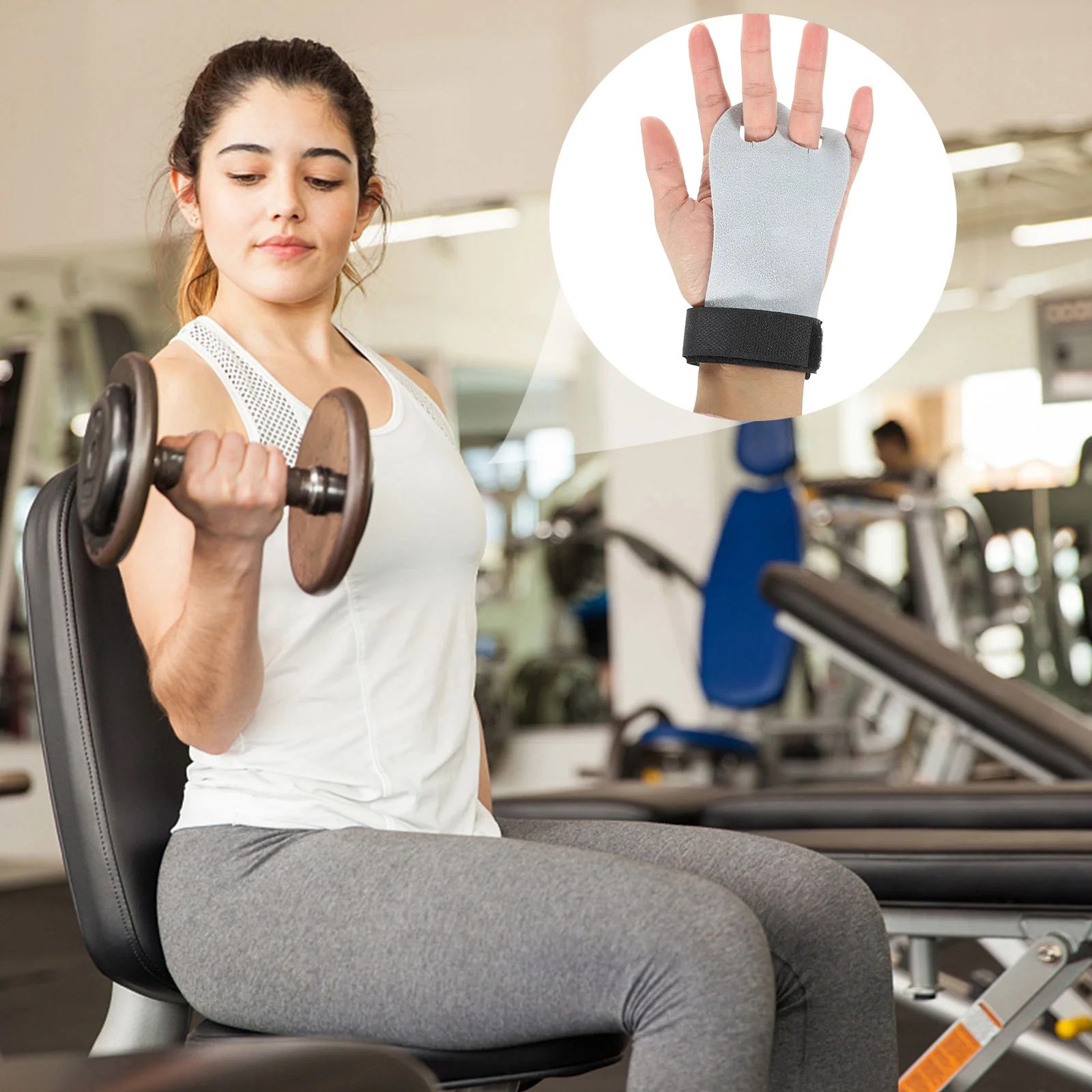 4Pcs Palm Wrist Set Gymnastics Grips Weightlifting Straps Adjustable Pink Women Wristbands Lifting Protector Youth Kids Gloves