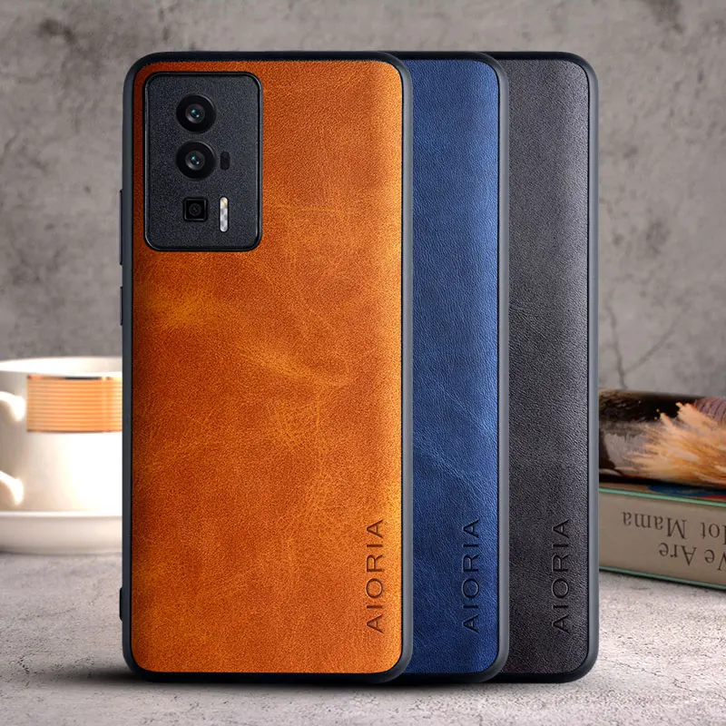 EASSGU Custodia per POCO F5 (6.67 Inches), Cover per Telefono in Stile Business con Retro in PU Pelle - Viola scuro