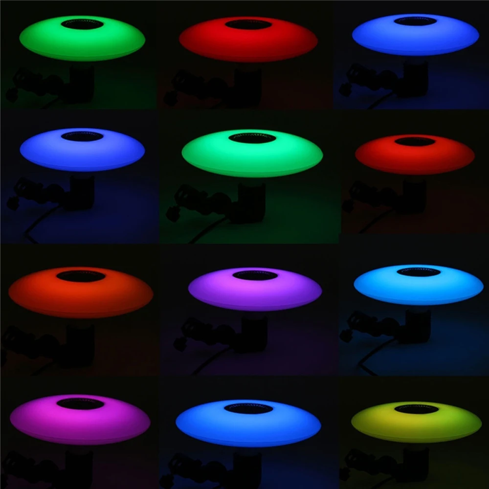 Smart LED Light Bulbs UFO Lamp Music Wireless Bluetooth Speaker E27 RGB + White Dimmable Smart Led Ceiling Light Remote Control For Home
